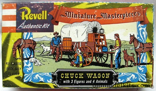 Revell 1/48 Chuck Wagon with Three Figures and Four Animals - Miniature Masterpieces, H507-98 plastic model kit